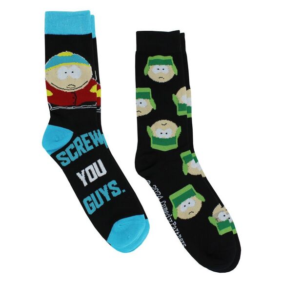 Hyp Other - South Park Cartman & Kyle Men's Crew Socks, 2-Pack, Size 6-12